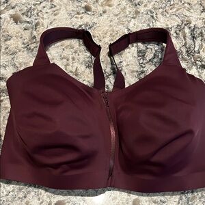 Victoria's Secret Knockout Burgundy Sports Bra with Zipper